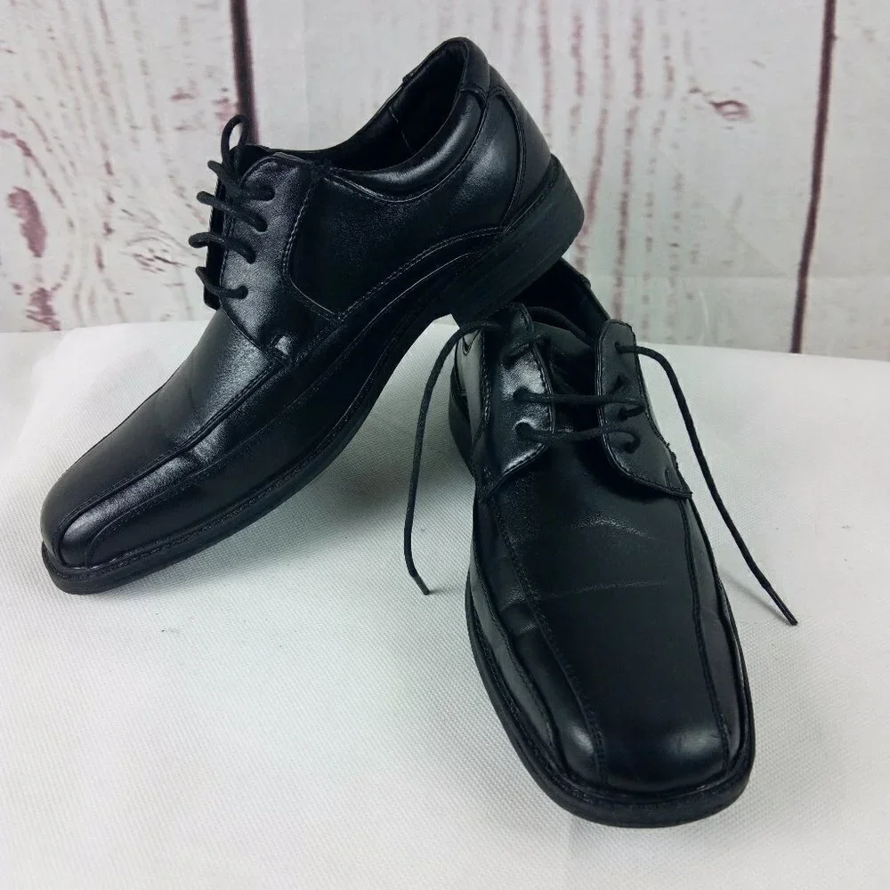 Bonafini Collection Men's Black Leather Oxford Lace Up Dress Shoes Size …